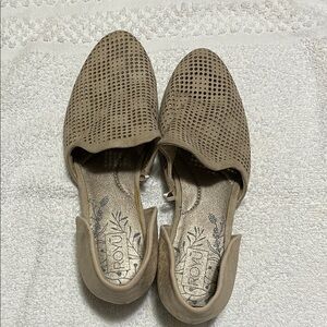 Vionic Taupe Perforated Loafers